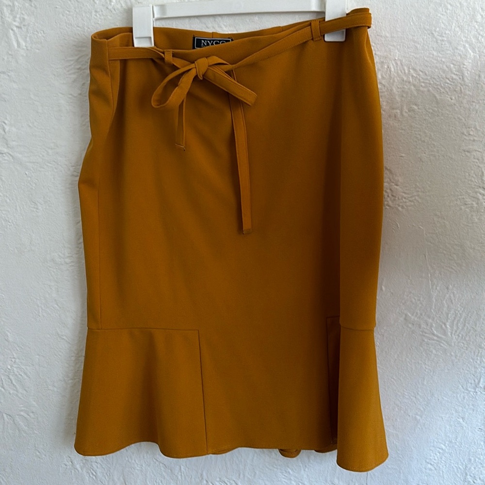New York Clothing Co. Mustard Skirt